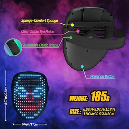GlowGhoul | LED Halloween Face Mask – The Ultimate Light-Up Experience
