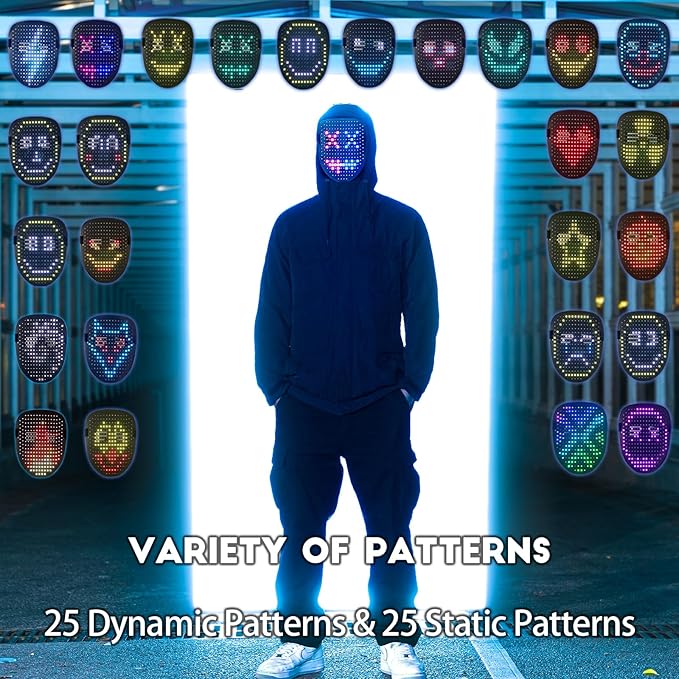 GlowGhoul | LED Halloween Face Mask – The Ultimate Light-Up Experience