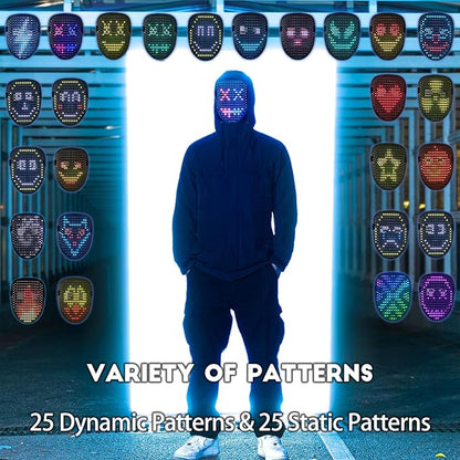 GlowGhoul | LED Halloween Face Mask – The Ultimate Light-Up Experience