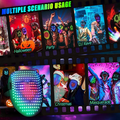 GlowGhoul | LED Halloween Face Mask – The Ultimate Light-Up Experience